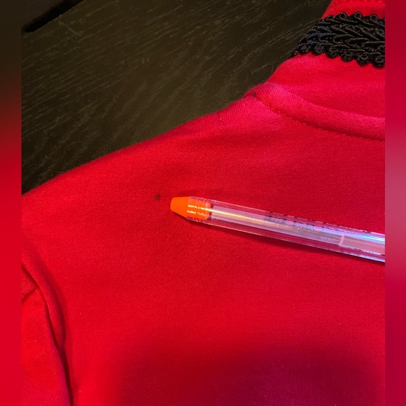 Tommy Hilfiger Military-style jacket.Red with Braided Trim & Silver Star Buttons - Picture 11 of 16